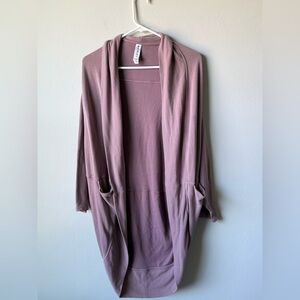 Athleta Dusty Pink Knit Loungewear Cardigan
